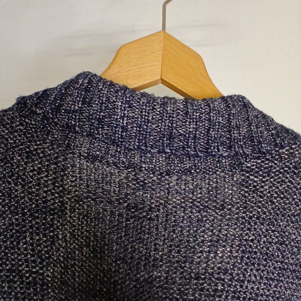 UGC Chico's Navy Blue Metallic Sleeveless Cardigan Sweater Size 3X - Picture 8 of 8